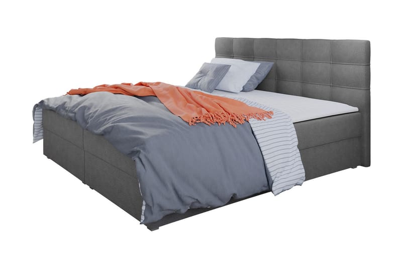 Jenkkisänky Selmes 180x200 cm sängynpäädyllä, Roosa