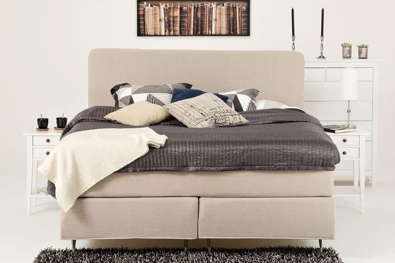 Jenkkisänky Sovereign 160x200 - Beige - Huonekalut - Sänky - Parisänky