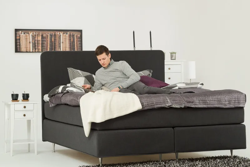 Jenkkisänky Sovereign 160x200 - Tummanharmaa - Huonekalut - Sänky - Parisänky