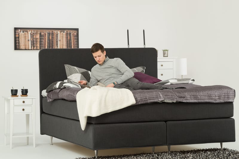 Jenkkisänky Sovereign 160x200 - Tummanharmaa - Huonekalut - Sänky - Parisänky