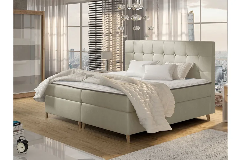 Jenkkisänky Taiwan 140x200 cm - Beige - Huonekalut - Sänky - Jenkkisängyt