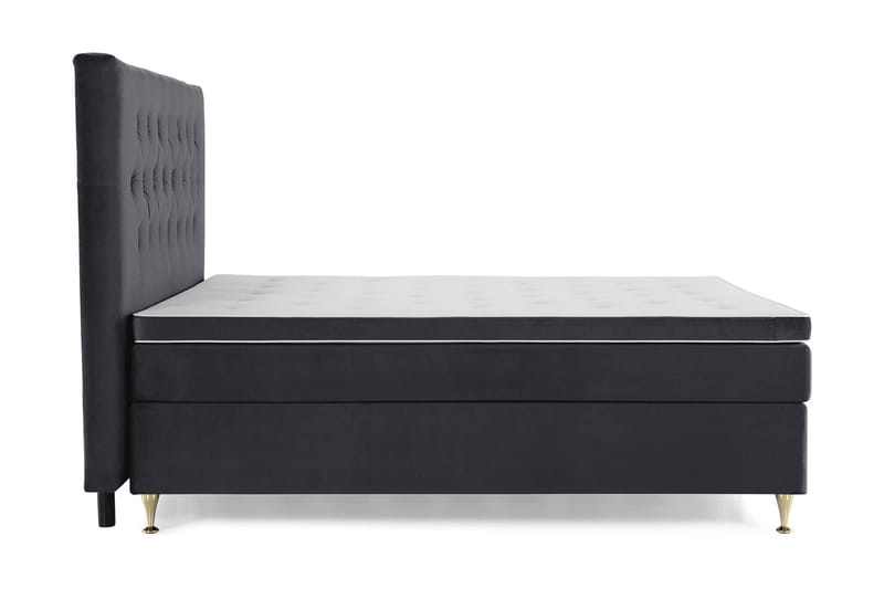 Jenkkisänky Torsö 180x200 Sametti - Musta - Huonekalut - Sänky - Jenkkisängyt