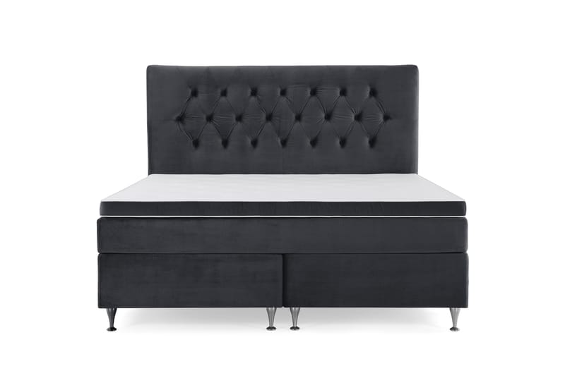 Jenkkisänky Torsö 180x200 Sametti - Musta - Huonekalut - Sänky - Jenkkisängyt