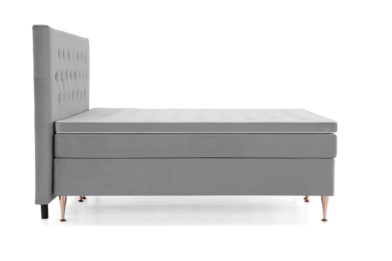 Jenkkisänky Torsö 180x200 Sametti - Vaaleanharmaa - Huonekalut - Sänky - Jenkkisängyt