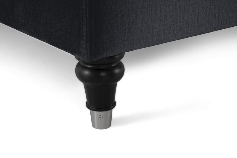 Jenkkisänky Torsö 210x210 Sametti - Musta - Huonekalut - Sänky - Parisänky