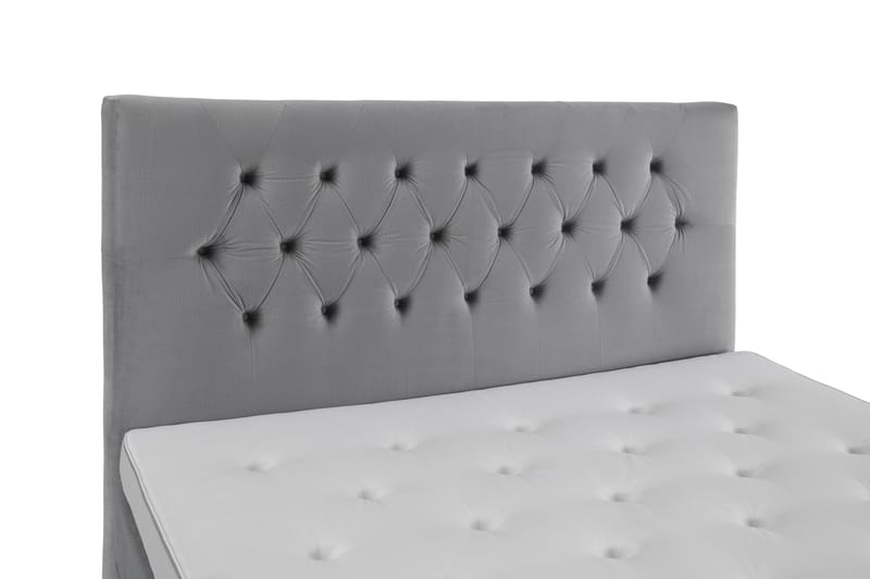 Jenkkisänky Torsö 210x210 Sametti - Vaaleanharmaa - Huonekalut - Sänky - Jenkkisängyt