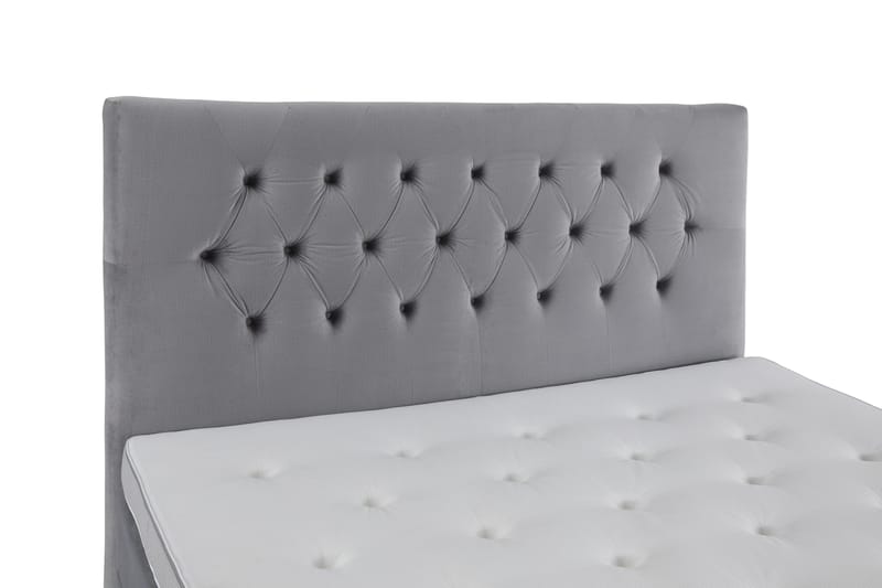 Jenkkisänky Torsö 210x210 Sametti - Vaaleanharmaa - Huonekalut - Sänky - Parisänky