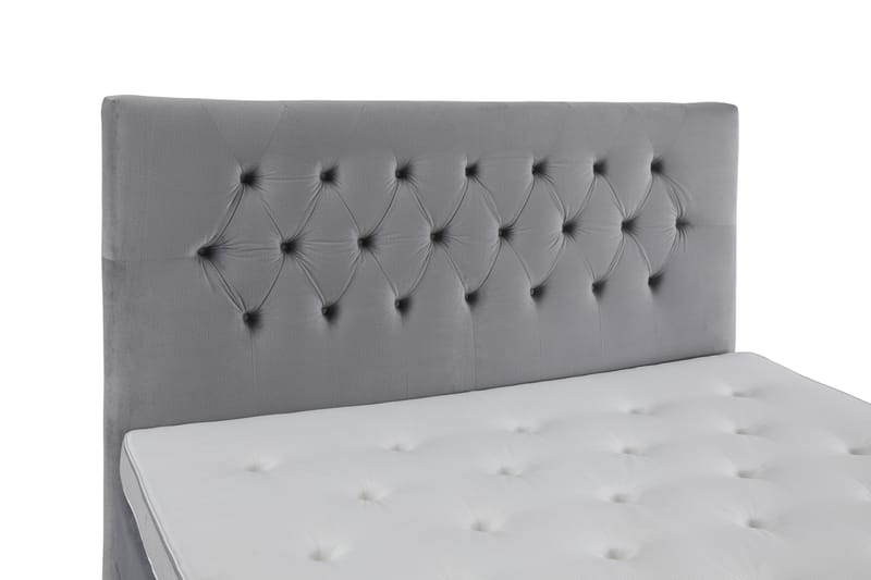 Jenkkisänky Torsö 210x210 Sametti - Vaaleanharmaa - Huonekalut - Sänky - Jenkkisängyt