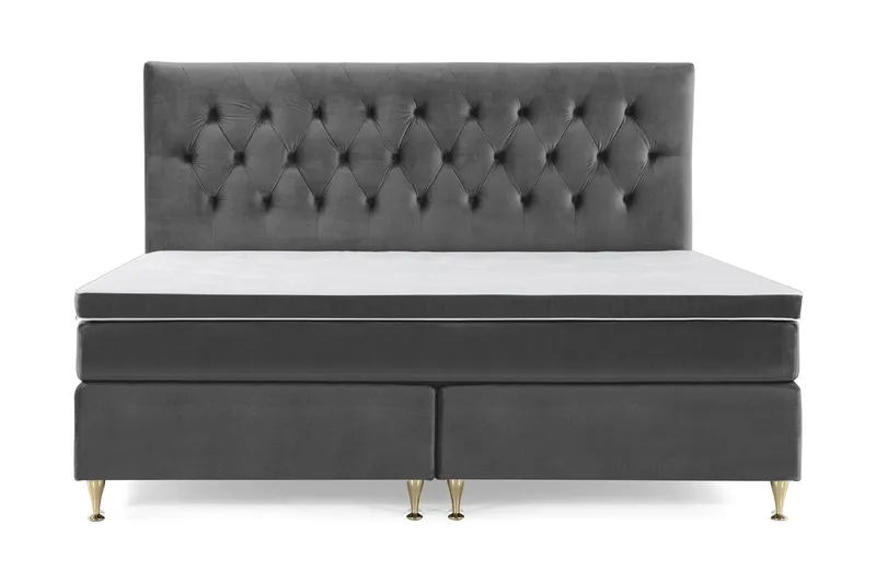 Jenkkisänky Torsö 210x210 - Tummanharmaa - Huonekalut - Sänky - Parisänky