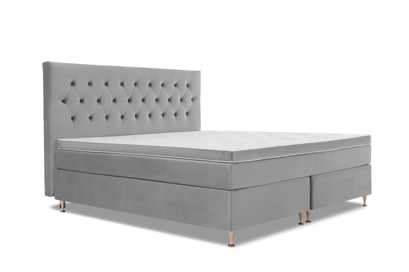 Jenkkisänky Torsö 210x210 - Vaaleanharmaa - Huonekalut - Sänky - Parisänky