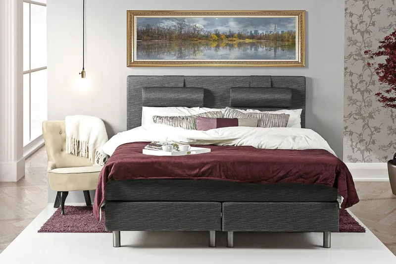 Jenkkisänky Palma 180x200 - Ancona Harmaa - Huonekalut - Sänky - Parisänky