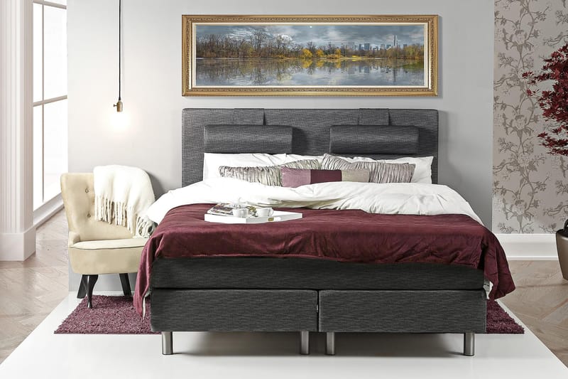 Jenkkisänky Palma 180x200 - Ancona Harmaa - Huonekalut - Sänky - Parisänky