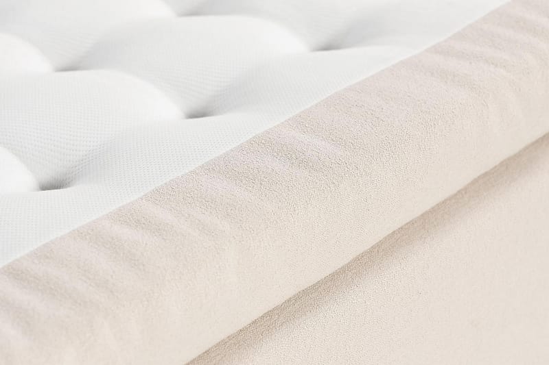 Kakichi Luxe Täydellinen Sänkypaketti Jenkkisänky 180x200 cm sängynpäädyllä - Vaaleabeige - Huonekalut - Sänky - Jenkkisängyt