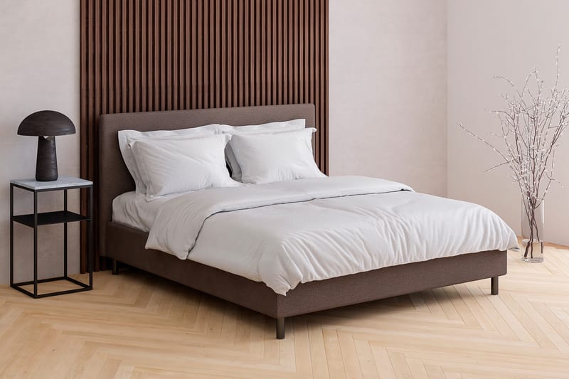 Komplett sängpaket Divine sänggavel 160 cm 160x200 Beige - Huonekalut - Sänky - Yhden hengen sängyt