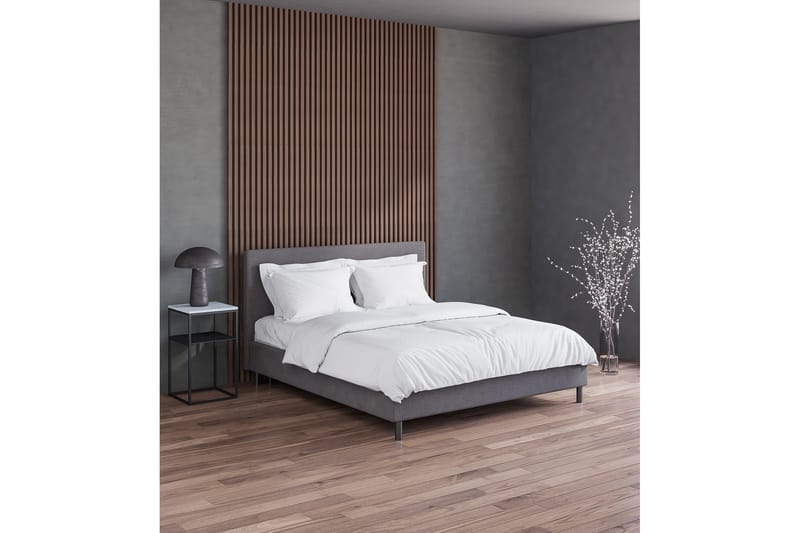 Komplett sängpaket Utan sänggavel 160x200 Grå - Huonekalut - Sänky - Parisänky
