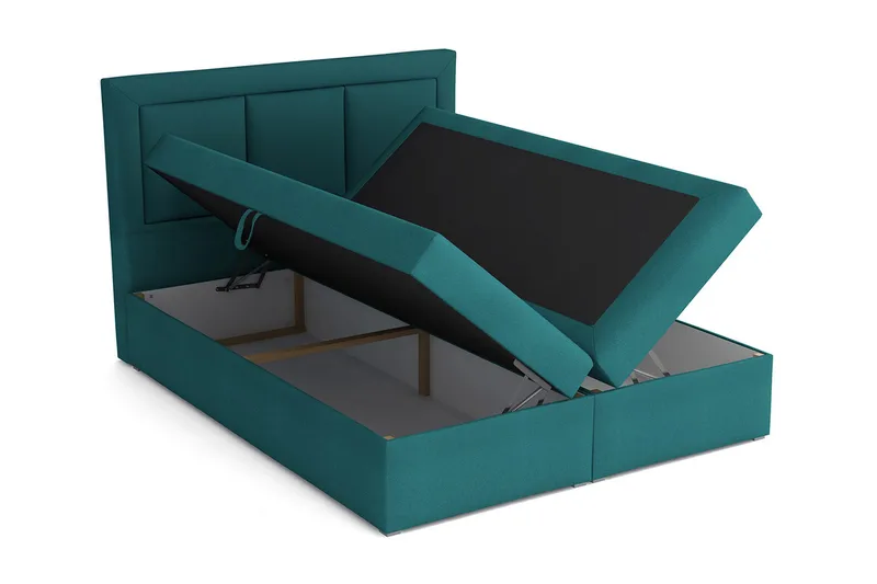 Moden sänkypaketti – jenkkisänky 140x215 cm sängynpäädyllä + petauspatja - Musta - Huonekalut - Sänky - Jenkkisängyt