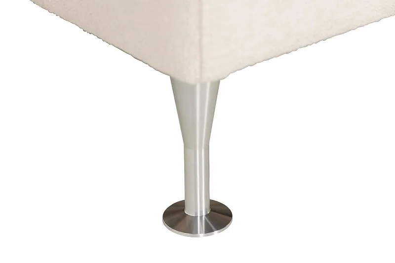 Oslo Lyx Luxe Täydellinen Sänkypaketti Jenkkisänky 180x200 cm Napitettu sängynpääty - Vaaleabeige - Huonekalut - Sänky - Jenkkisängyt