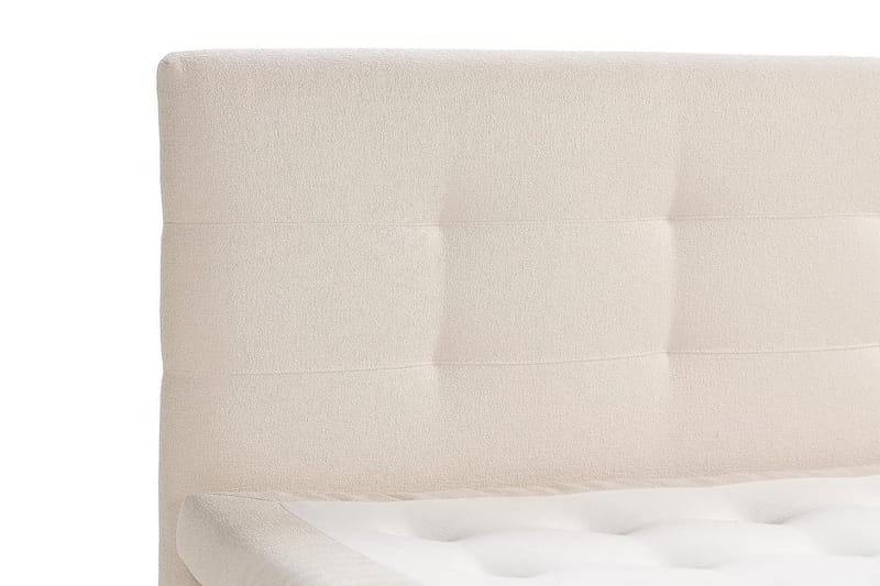 Oslo Lyx Luxe Täydellinen Sänkypaketti Jenkkisänky 180x200 cm Napitettu sängynpääty - Vaaleabeige - Huonekalut - Sänky - Jenkkisängyt
