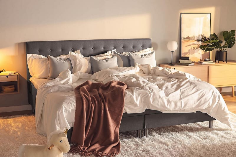 Perhesänky Rebeca 240x200 cm - (+Lisää) Tummanharmaa - Huonekalut - Sänky - Jenkkisängyt