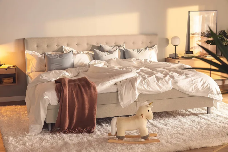 Perhesänky Rebeca 280x200 cm - (+Lisää) Beige - Huonekalut - Sänky - Jenkkisängyt