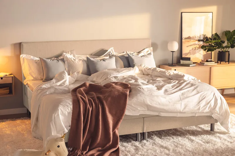 Perhesänky Sänkypaketti Rebeca 240x200 cm - (+Lisää) Beige - Huonekalut - Sänky - Jenkkisängyt