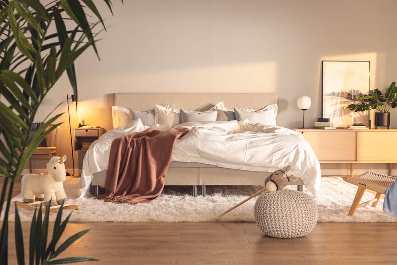 Perhesänky Sänkypaketti Rebeca 240x200 cm - (+Lisää) Beige - Huonekalut - Sänky - Jenkkisängyt