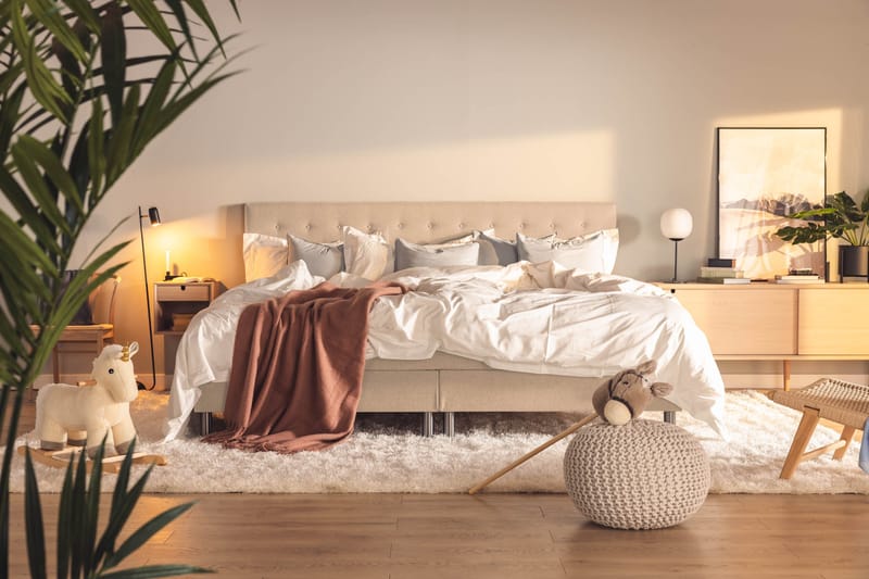 Perhesänky Sänkypaketti Rebeca 240x200 cm - (+Lisää) Beige - Huonekalut - Sänky - Jenkkisängyt