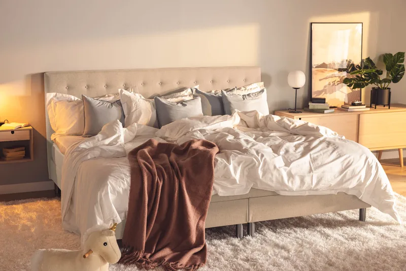 Perhesänky Sänkypaketti Rebeca 240x210 cm - (+Lisää) Beige - Huonekalut - Sänky - Jenkkisängyt