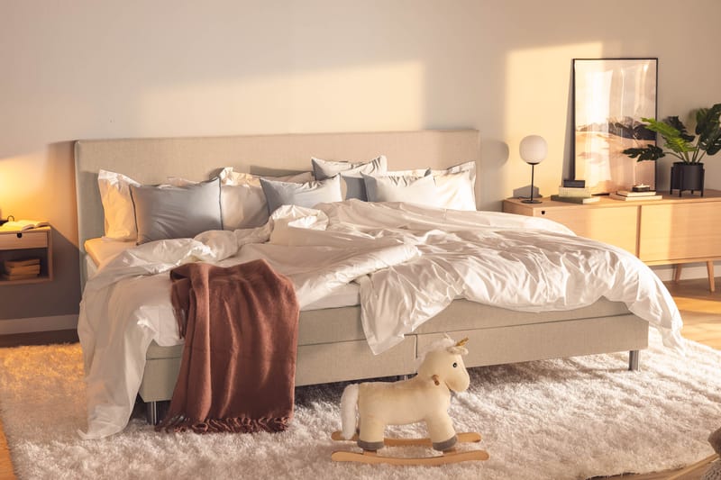 Perhesänky Sänkypaketti Rebeca 280x200 cm - (+Lisää) Beige - Huonekalut - Sänky - Jenkkisängyt