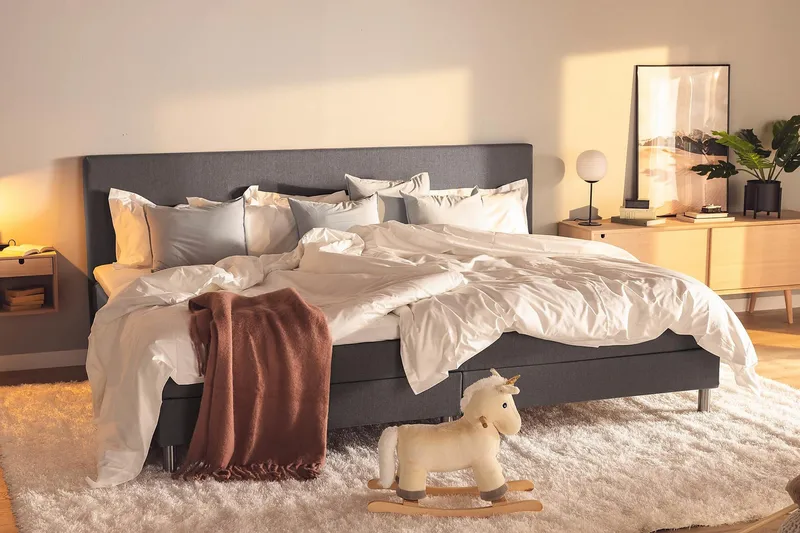 Perhesänky Sänkypaketti Rebeca 280x200 cm - (+Lisää) Tummanharmaa - Huonekalut - Sänky - Jenkkisängyt