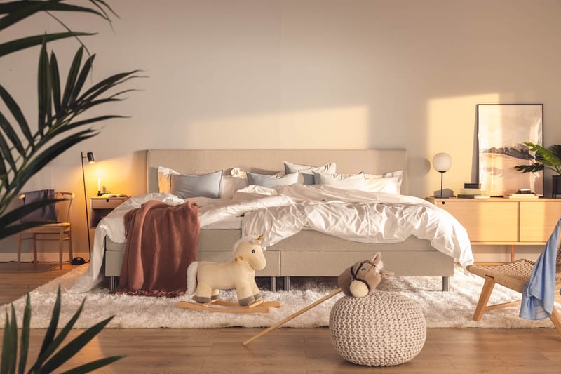 Perhesänky Sänkypaketti Rebeca 280x210 cm - (+Lisää) Beige - Huonekalut - Sänky - Jenkkisängyt