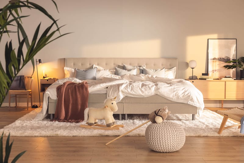 Perhesänky Sänkypaketti Rebeca 280x210 cm - (+Lisää) Beige - Huonekalut - Sänky - Jenkkisängyt