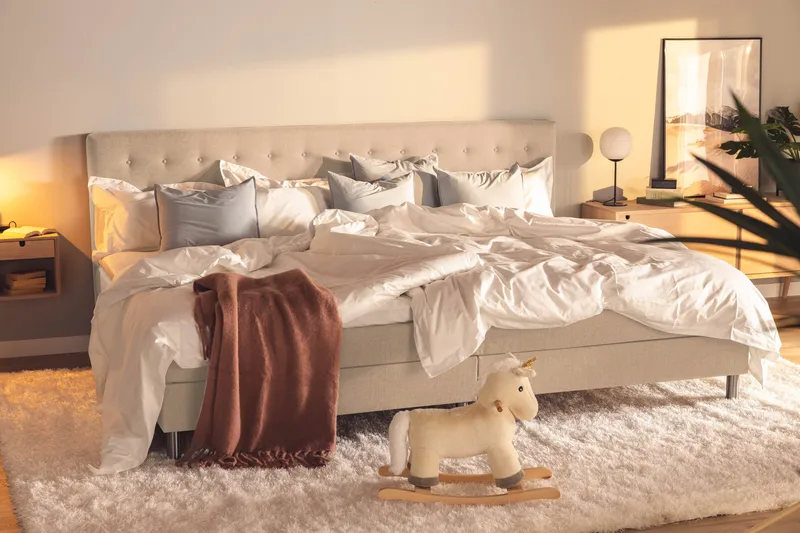 Perhesänky Sänkypaketti Rebeca 280x210 cm - (+Lisää) Beige - Huonekalut - Sänky - Jenkkisängyt