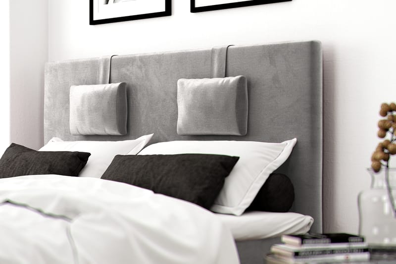 Romance Lyx Velvet Sänkypaketti 120x200 - Vaaleanharmaa - Huonekalut - Sänky - Jenkkisängyt