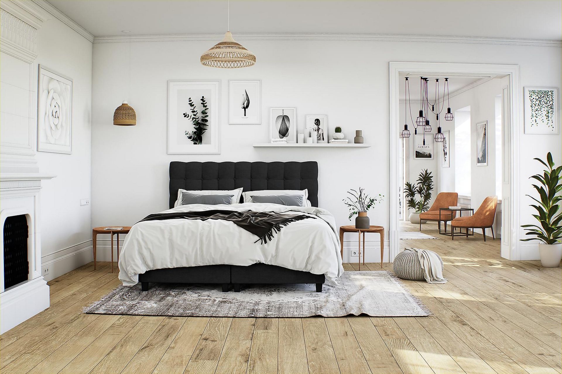 Säilytyssänky Boxford 105x200 - Musta - Huonekalut - Sänky - Sängyt säilytystilalla