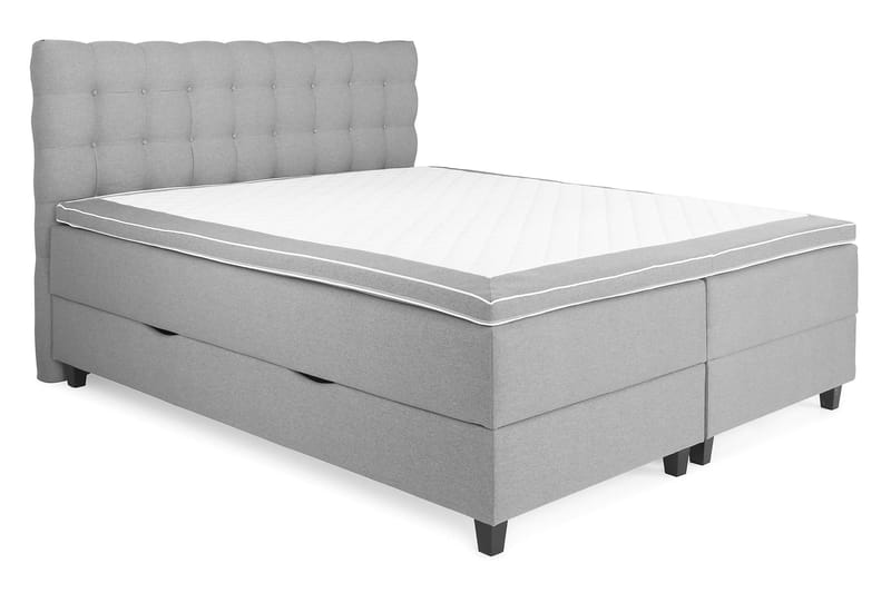Säilytyssänky Boxford 180x200 - Vaaleanharmaa - Huonekalut - Sänky - Sängyt säilytystilalla