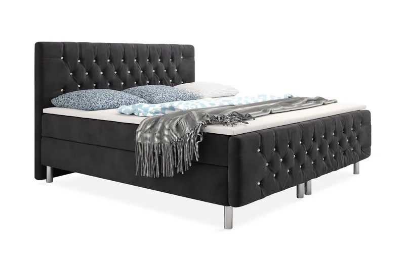 Sänkypaketti Allesio 180x200, Musta/Valkoinen