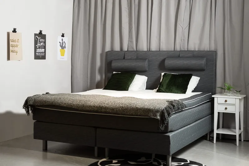 Sänkypaketti Belinda 160x200 cm Tummanharmaa - Huonekalut - Sänky - Jenkkisängyt