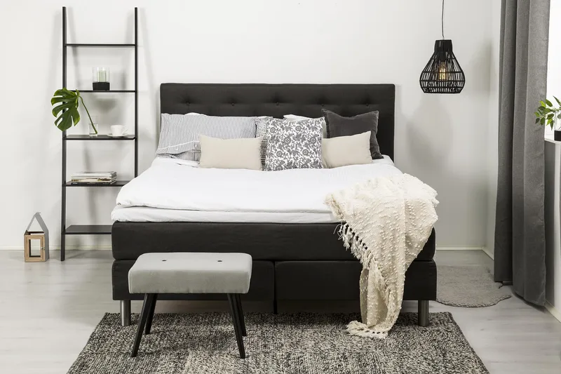 Sänkypaketti Belmond Tummanharmaa - 160x200 - Huonekalut - Sänky - Parisänky