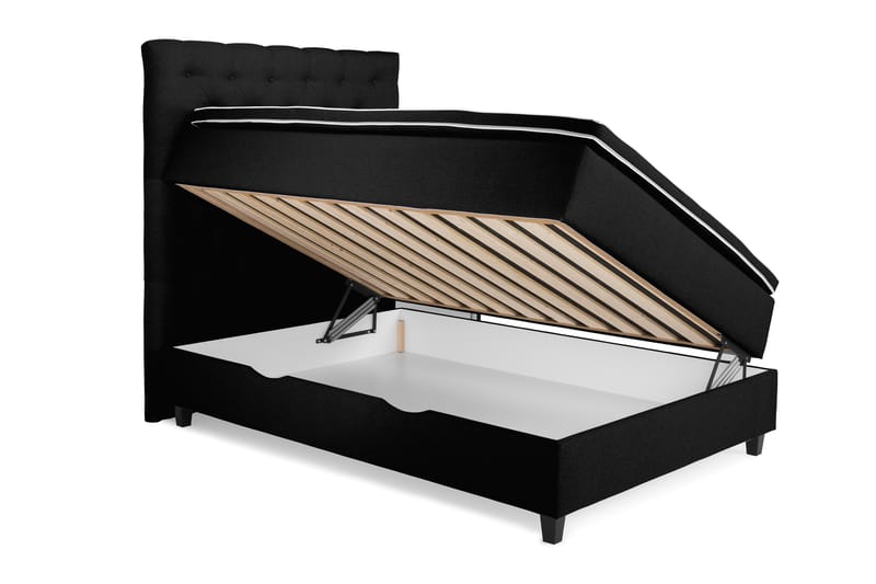 Sänkypaketti Boxford 140x200 Säilytyssänky - Musta - Huonekalut - Sänky - Jenkkisängyt
