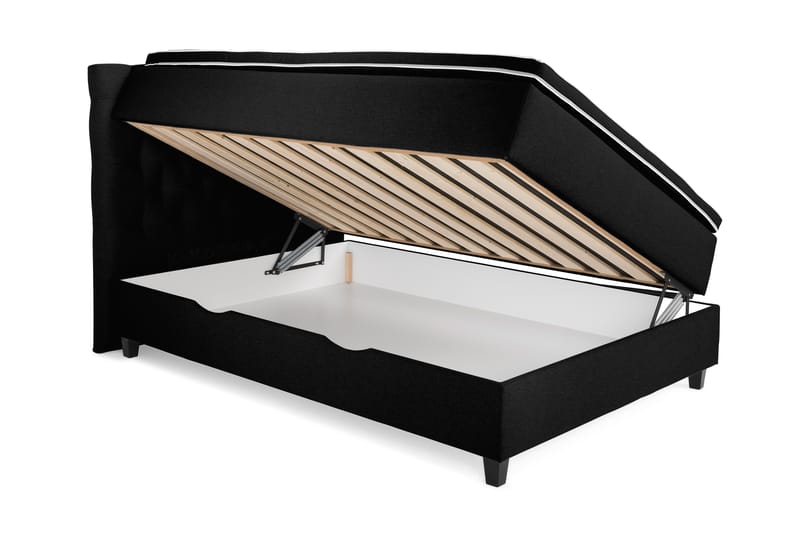 Sänkypaketti Boxford 140x200 Säilytyssänky - Musta - Huonekalut - Sänky - Jenkkisängyt