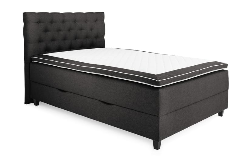 Sänkypaketti Boxford 140x200 Säilytyssänky - Tummanharmaa - Huonekalut - Sänky - Jenkkisängyt