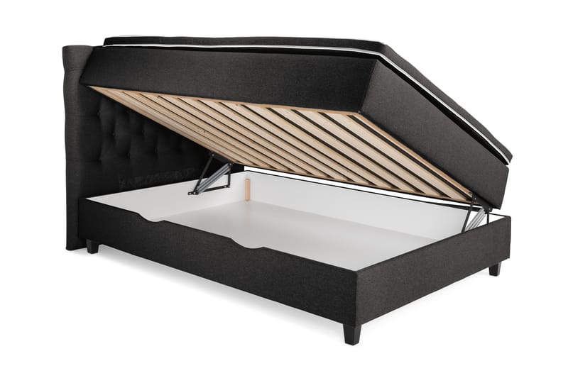 Sänkypaketti Boxford 140x200 Säilytyssänky - Tummanharmaa - Huonekalut - Sänky - Jenkkisängyt