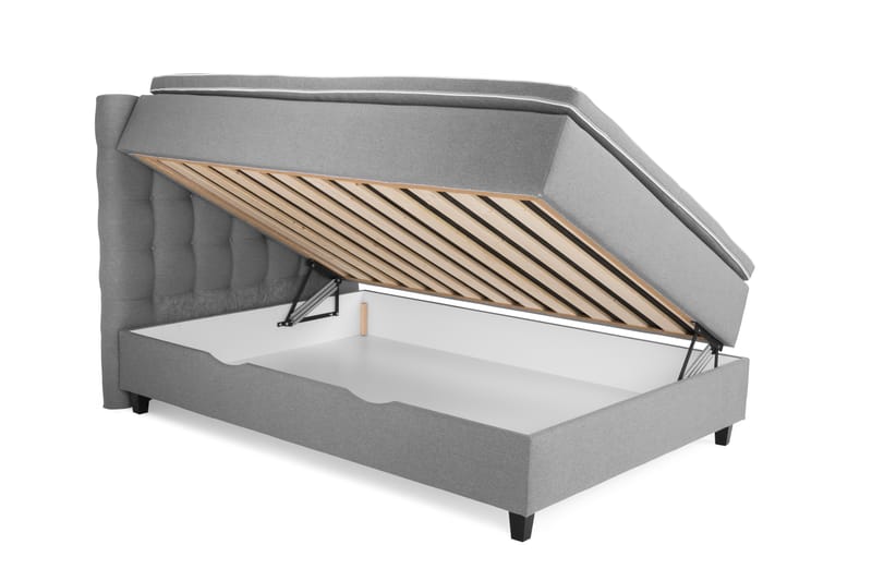 Sänkypaketti Boxford 140x200 Säilytyssänky - Vaaleanharmaa - Huonekalut - Sänky - Jenkkisängyt