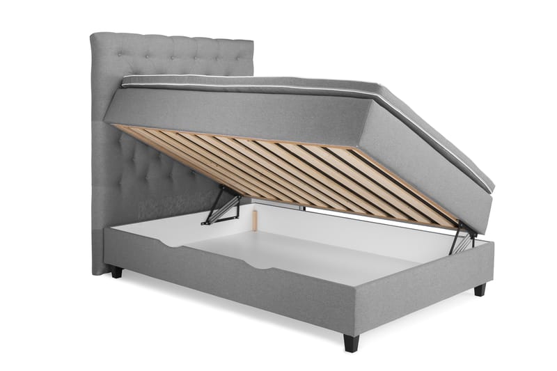 Sänkypaketti Boxford 140x200 Säilytyssänky - Vaaleanharmaa - Huonekalut - Sänky - Jenkkisängyt