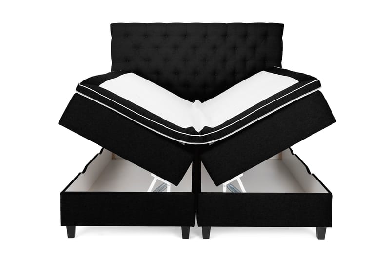 Sänkypaketti Boxford 160x200 Säilytyssänky - Musta - Huonekalut - Sänky - Sängyt säilytystilalla