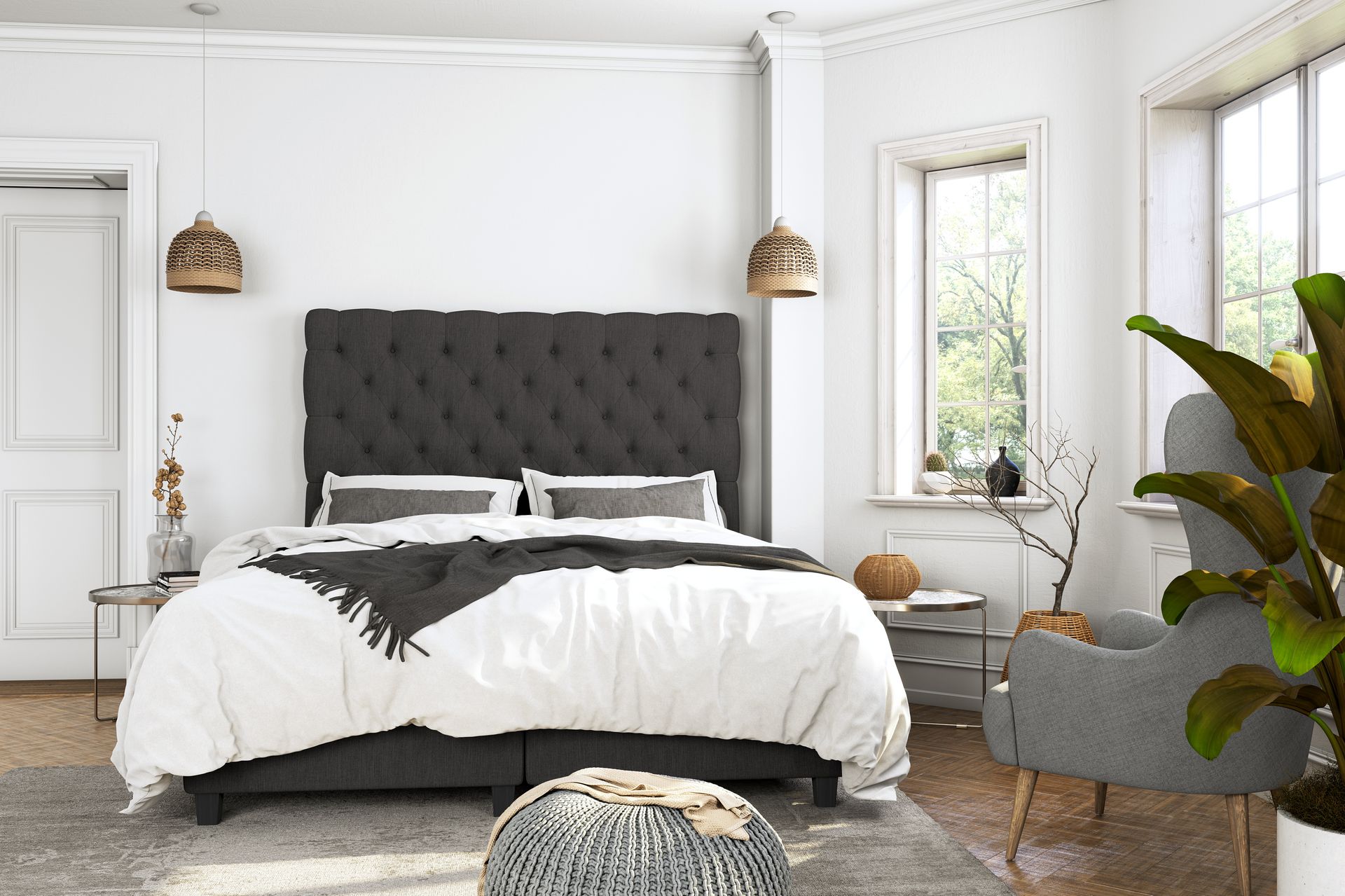 Sänkypaketti Boxford 160x200 Säilytyssänky - Tummanharmaa - Huonekalut - Sänky - Sängyt säilytystilalla