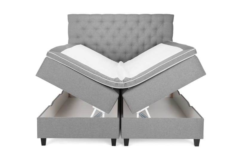 Sänkypaketti Boxford 160x200 Säilytyssänky - Vaaleanharmaa - Huonekalut - Sänky - Jenkkisängyt