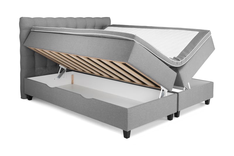 Sänkypaketti Boxford 160x200 Säilytyssänky - Vaaleanharmaa - Huonekalut - Sänky - Jenkkisängyt