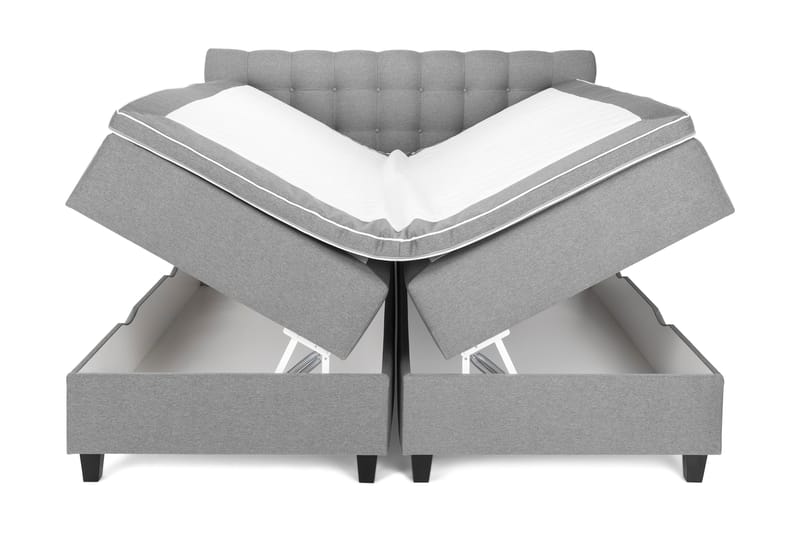 Sänkypaketti Boxford 160x200 Säilytyssänky - Vaaleanharmaa - Huonekalut - Sänky - Jenkkisängyt